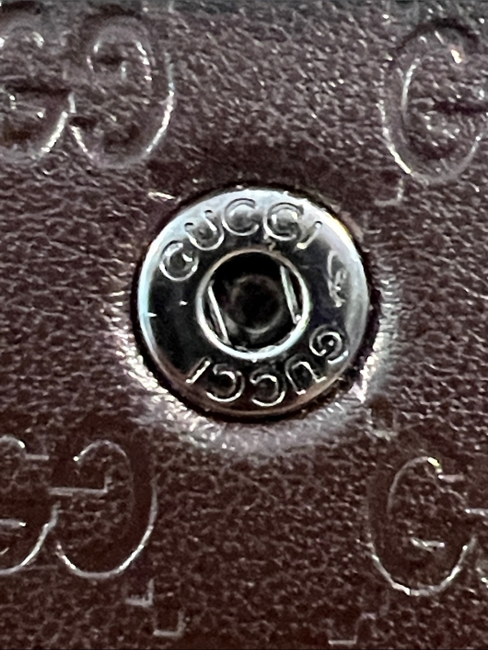 Gucci Brown Monogram Collapsible Eyewear Case with Light Gray Interior - Picture 5 of 13